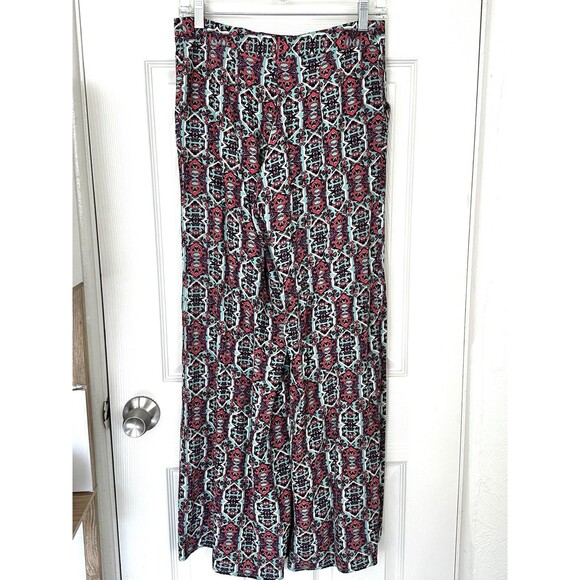 Elevenses Women’s Casual Pants Size 4 Petite Colorful Boho Lightweight Flare Leg - Picture 3 of 11